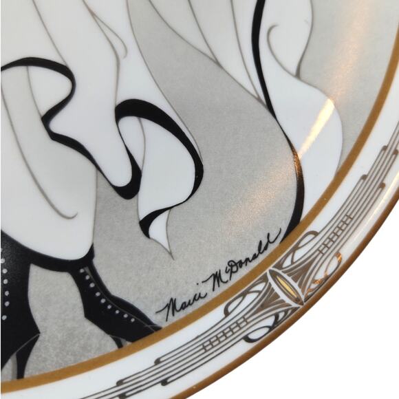 W.S George-Marci McDonald | Art Deco Plate-'Arriving in Style' | 8.5 in - Picture 2 of 5